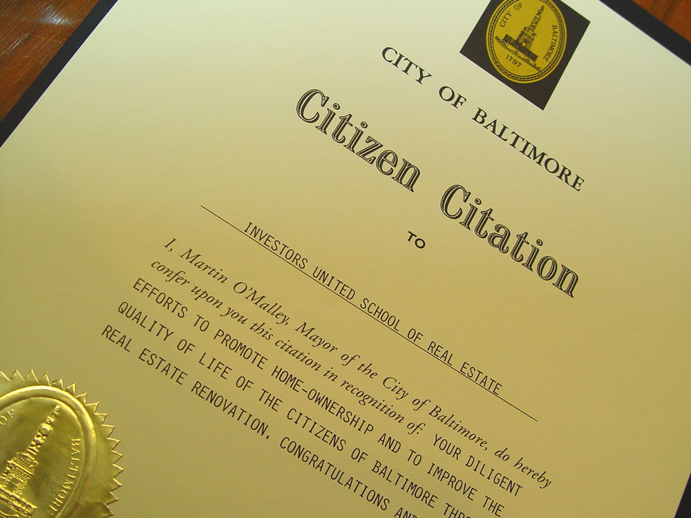 Mayor Recognizes Ian's Work for Baltimore City